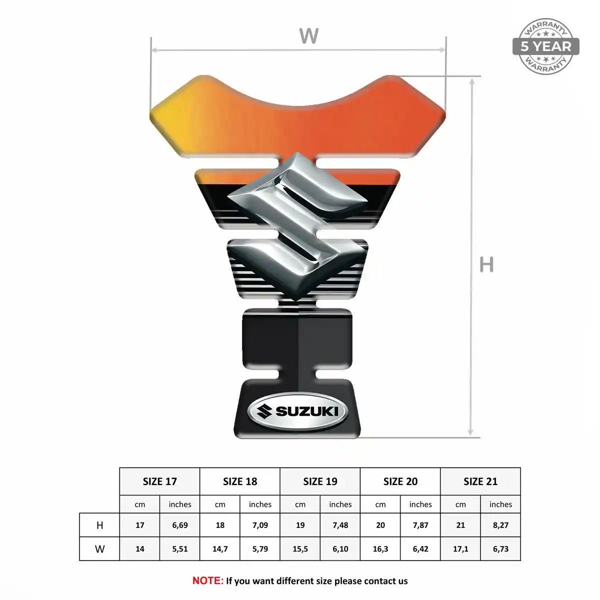 Suzuki Tank Pad Guard Motorcycle Elite Finish