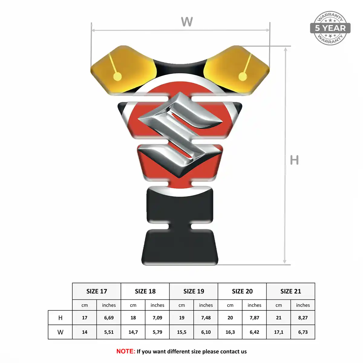 Suzuki Tank Pad Guard Motorcycle Superior Craft