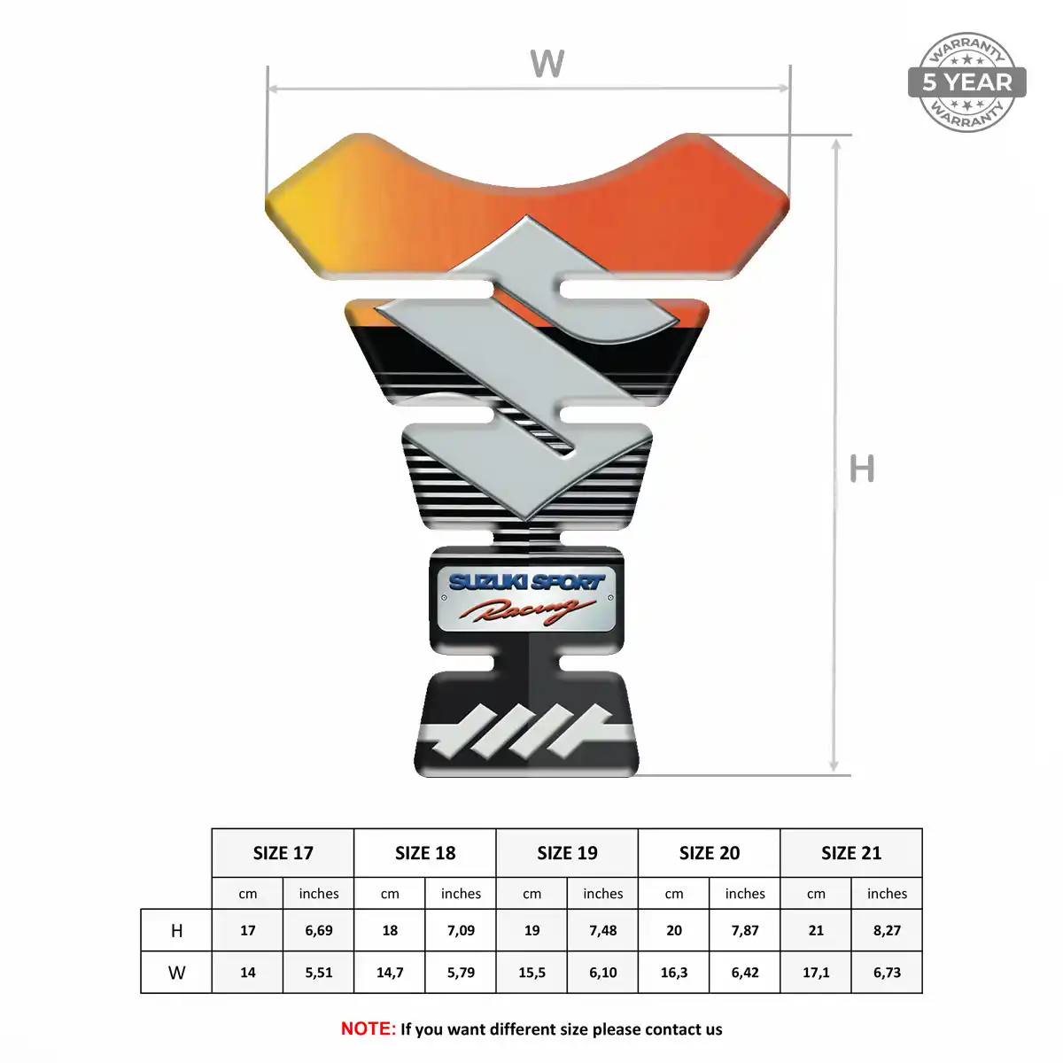 Suzuki Tank Pad Guard Sleek Style