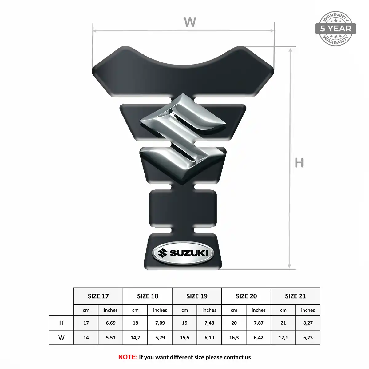 Suzuki Tank Pad Motorbike Elite Finish