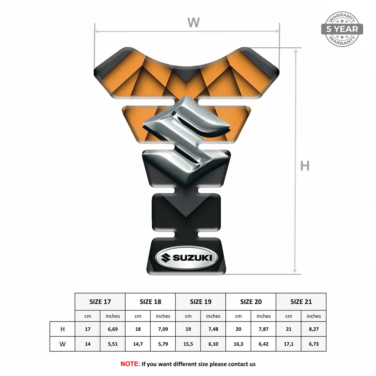 Suzuki Tank Pad Motorbike Prime Quality