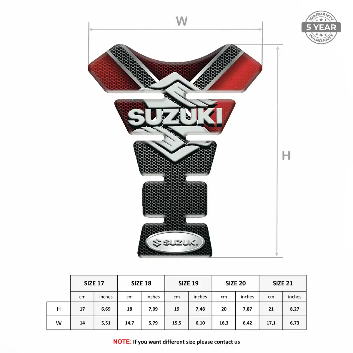 Suzuki Tank Pad Motorcycle Elite Finish