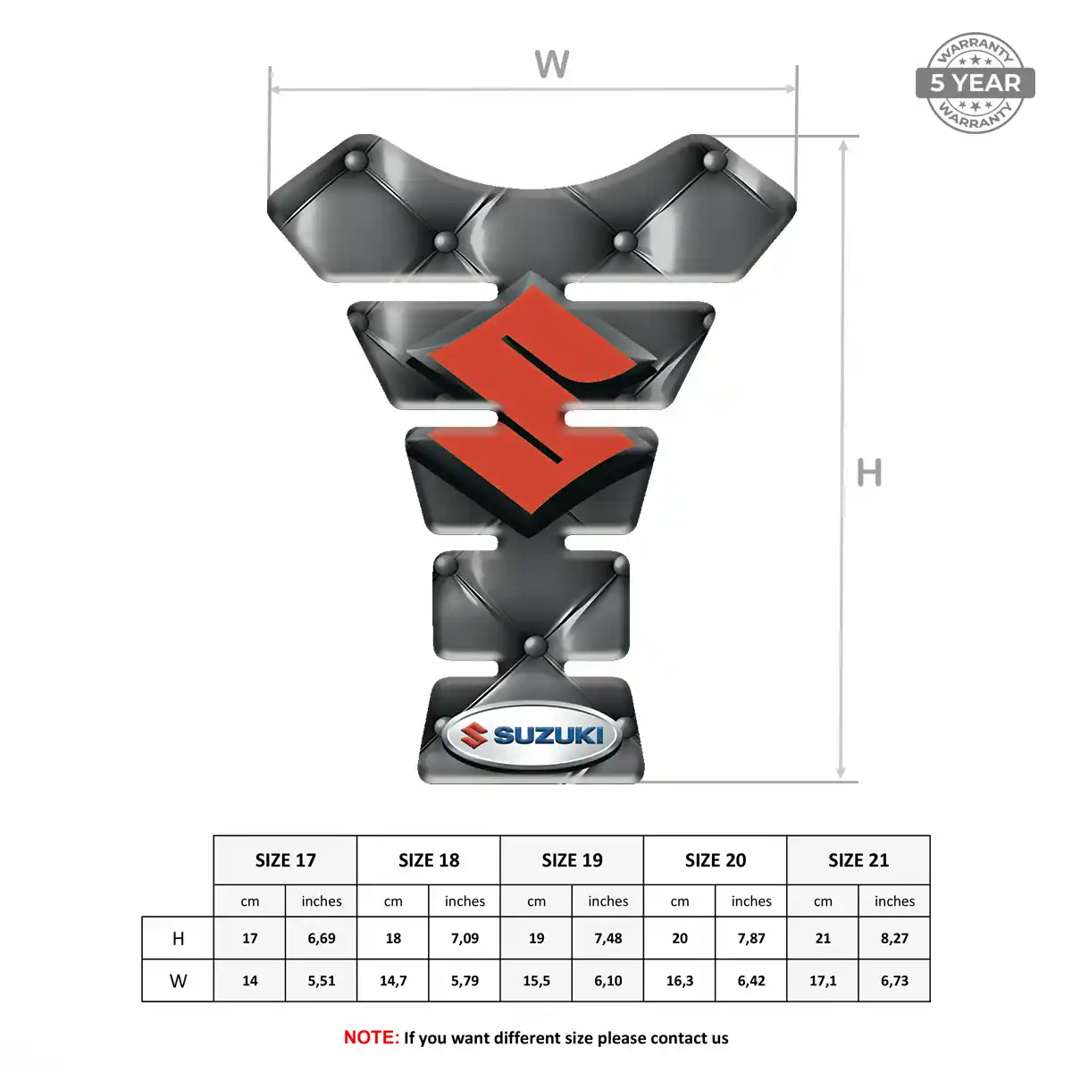 Suzuki Tank Pad Motorcycle Prestige Line