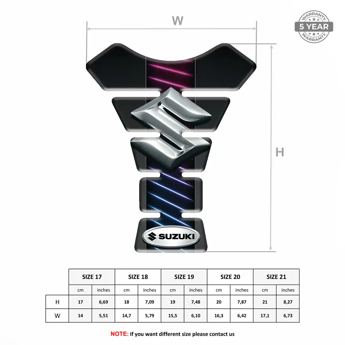 Suzuki Tank Pad Protector Elite Finish