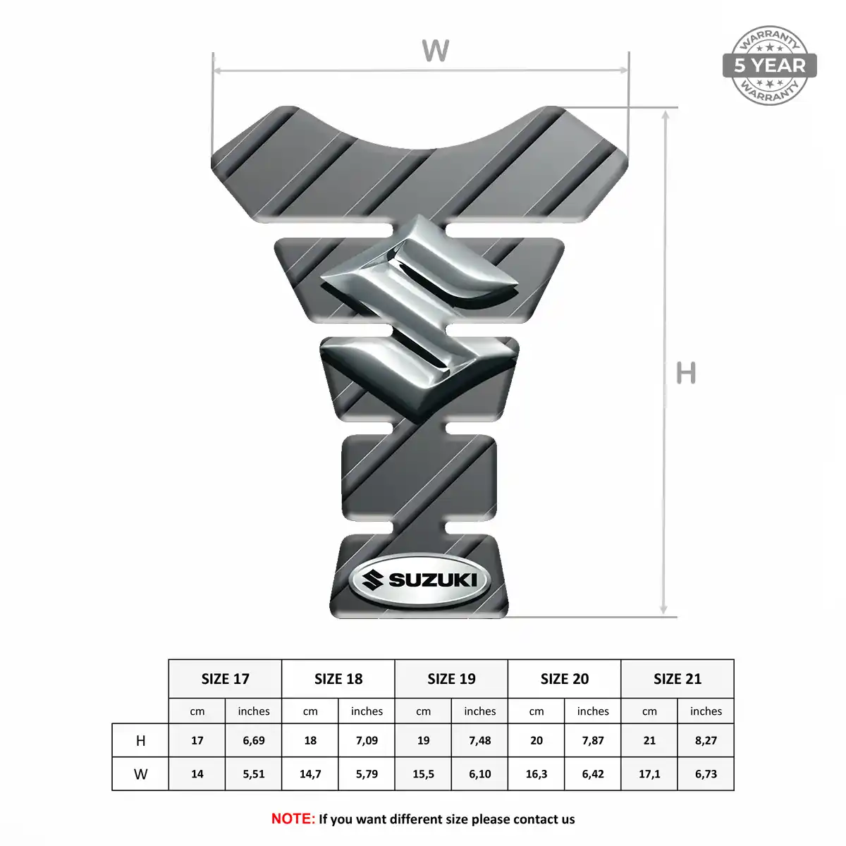 Suzuki Tank Pad Protector Motorbike Deluxe Edition