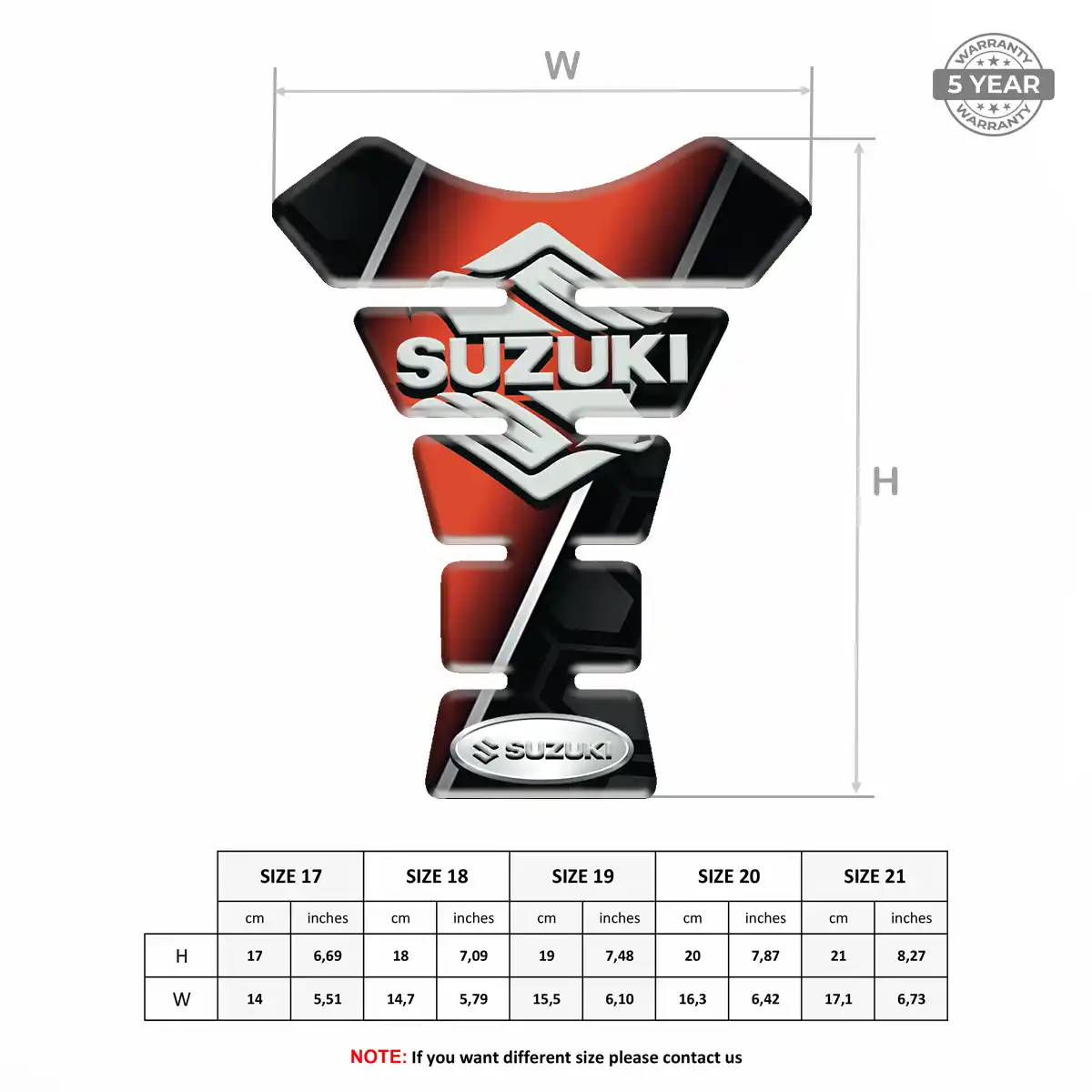 Suzuki Tank Pad Protector Motorbike Elite Edition