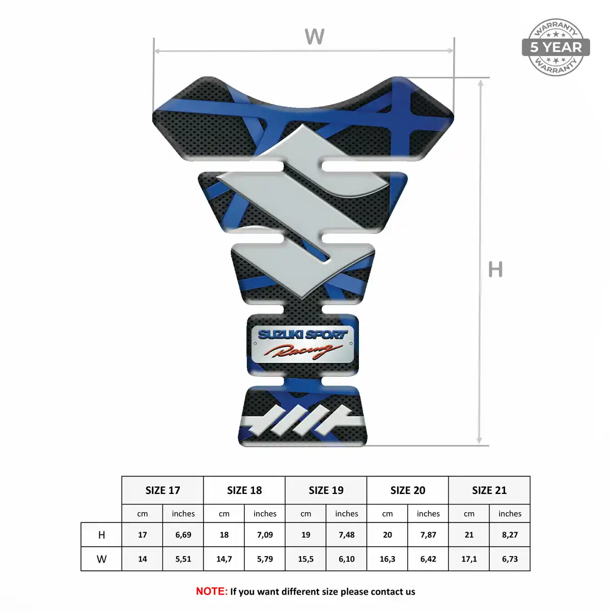 Suzuki Tank Pad Protector Motorbike Prestige Line