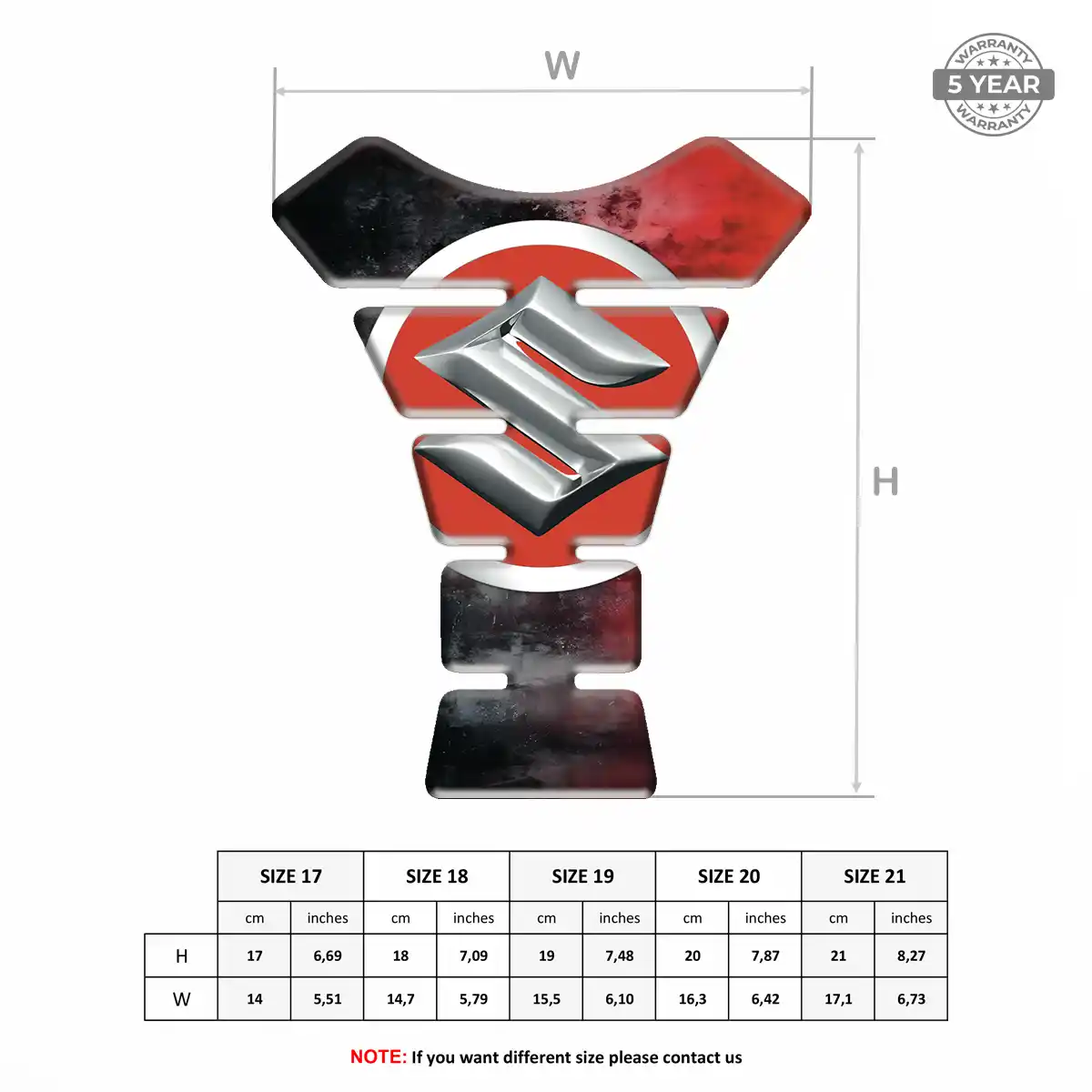 Suzuki Tank Pad Protector Motorbike Prime Quality
