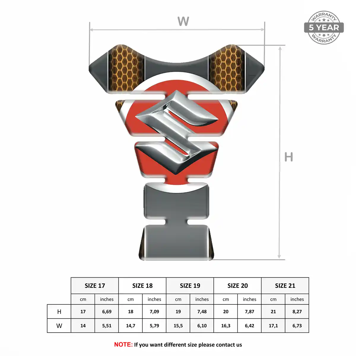 Suzuki Tank Pad Protector Motorbike Refined Design