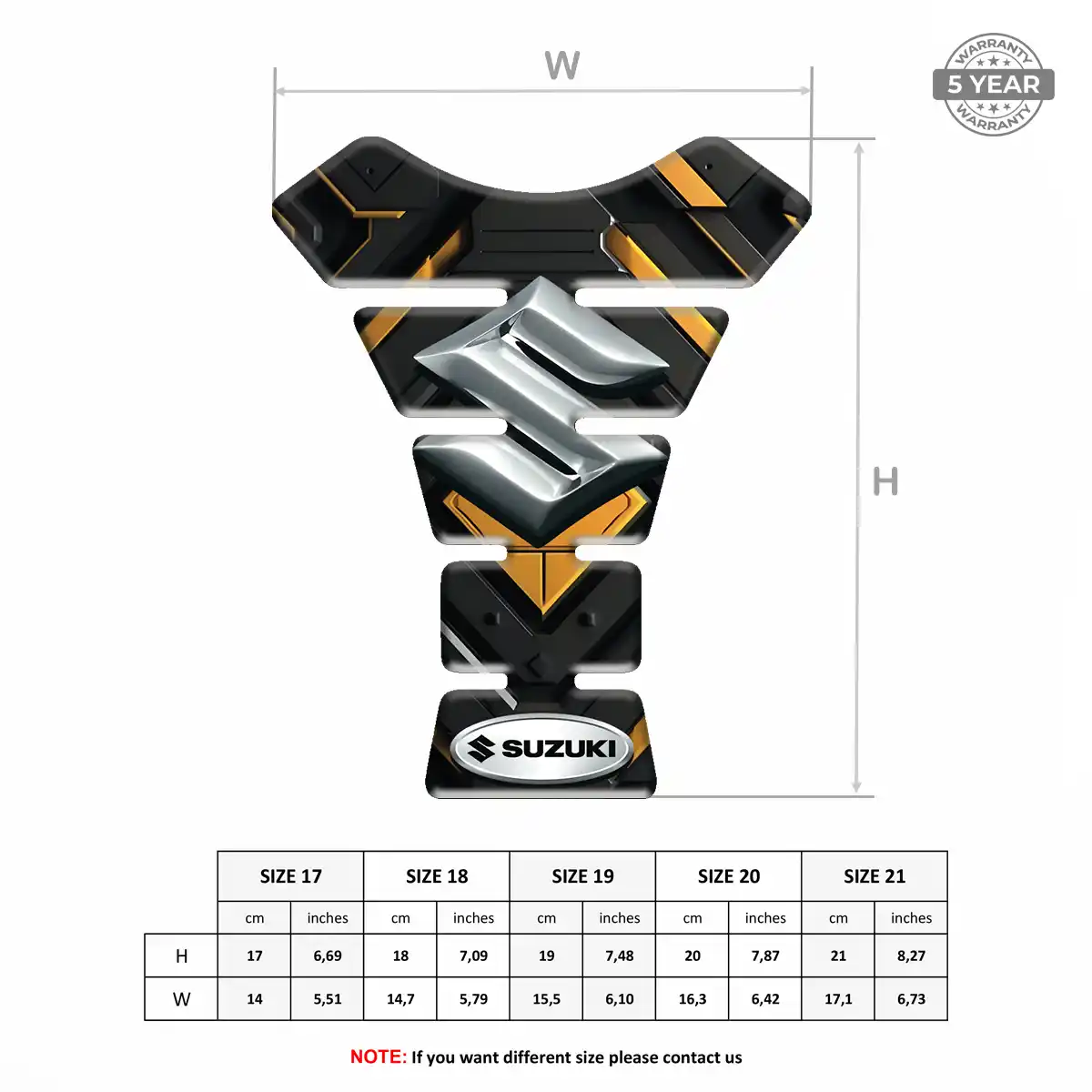 Suzuki Tank Pad Protector Motorbike Signature Grade