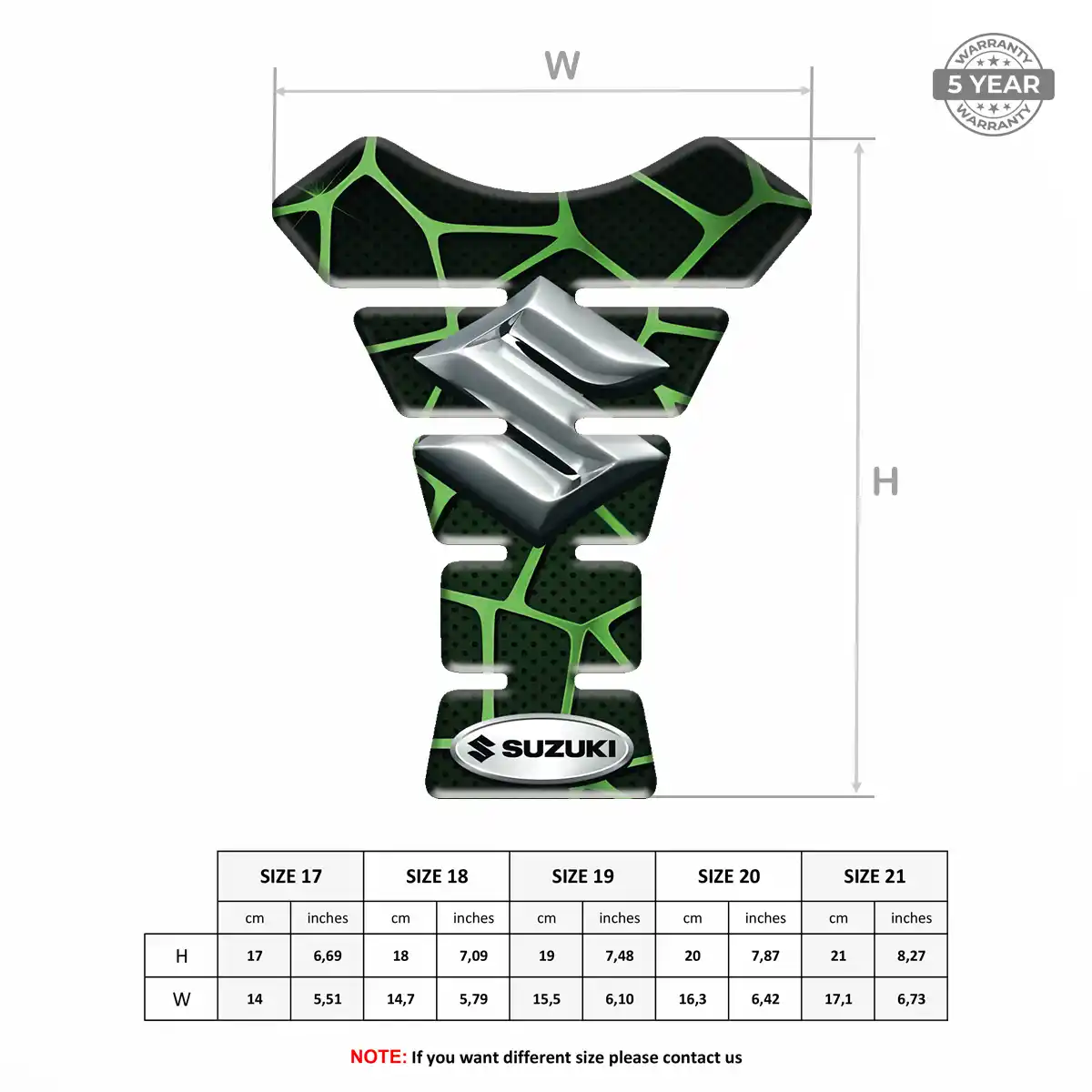 Suzuki Tank Pad Protector Motorbike Sleek Style