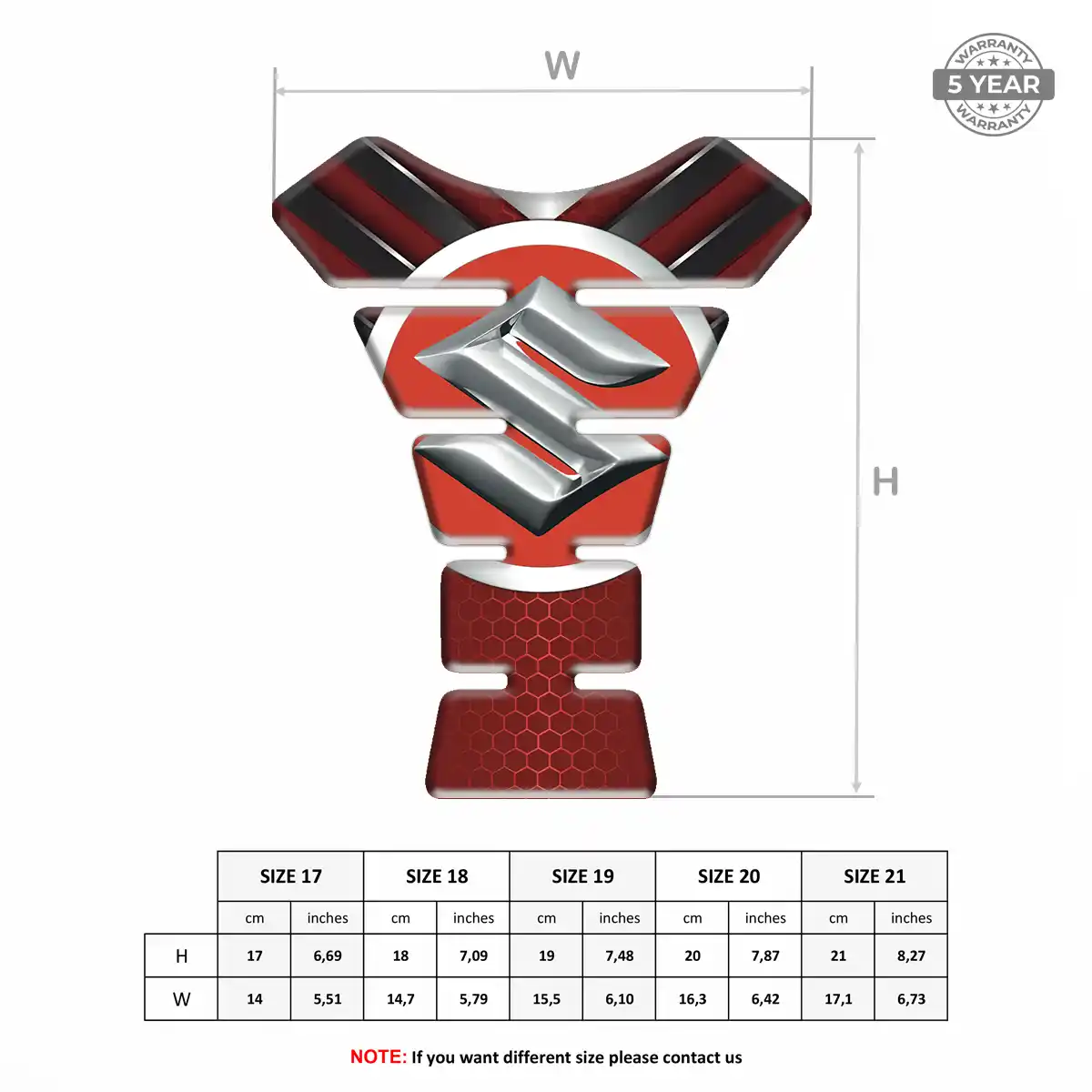 Suzuki Tank Pad Protector Motorcycle Sleek Style