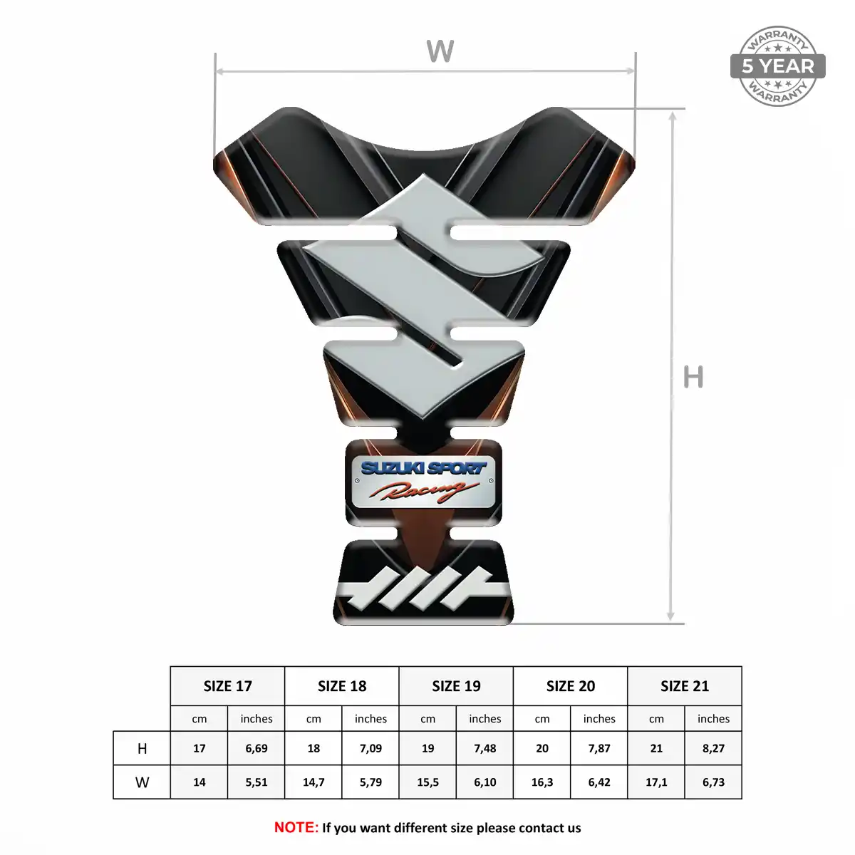 Suzuki Tank Pads Elite Finish