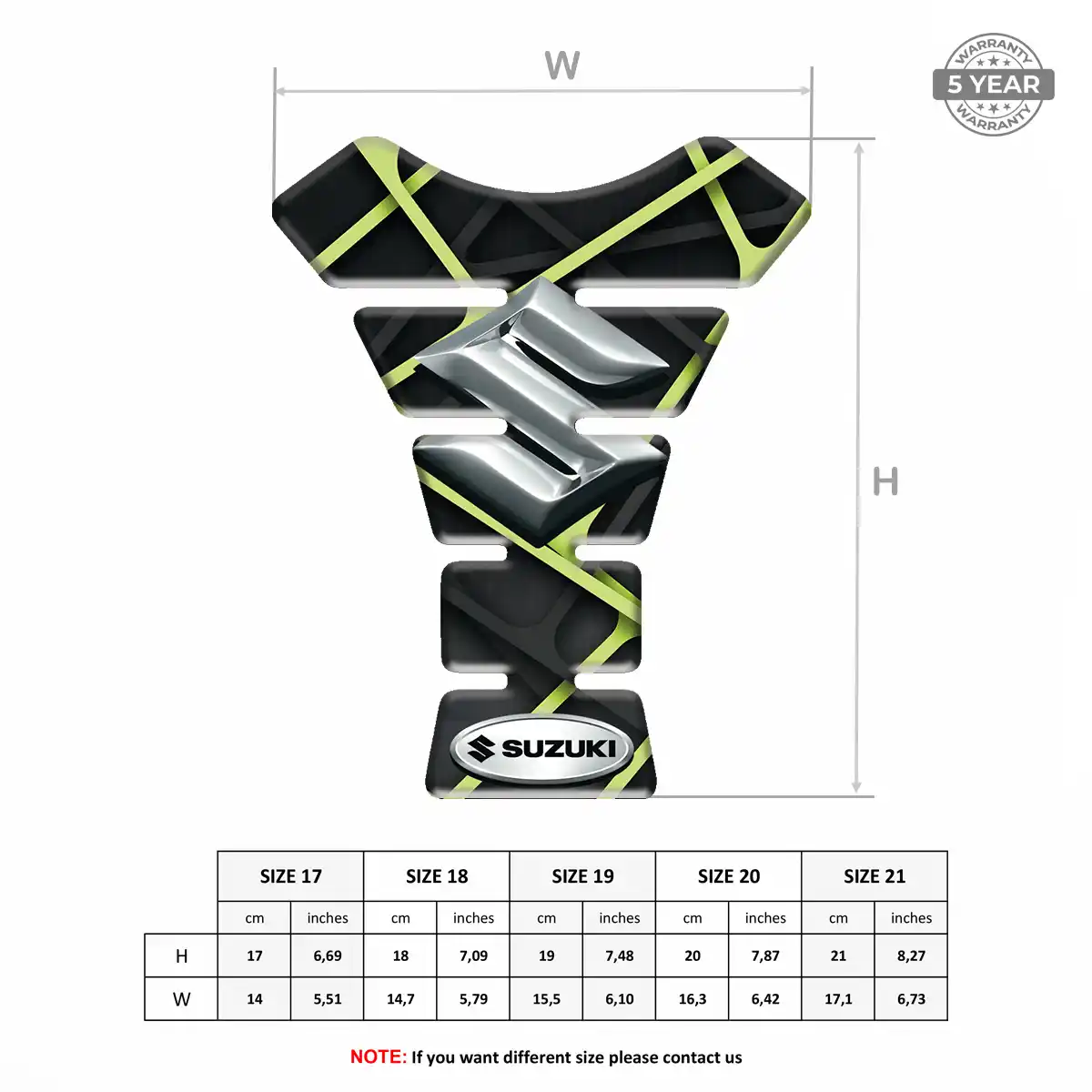 Suzuki Tank Pads Fuse Motorbike Elite Edition