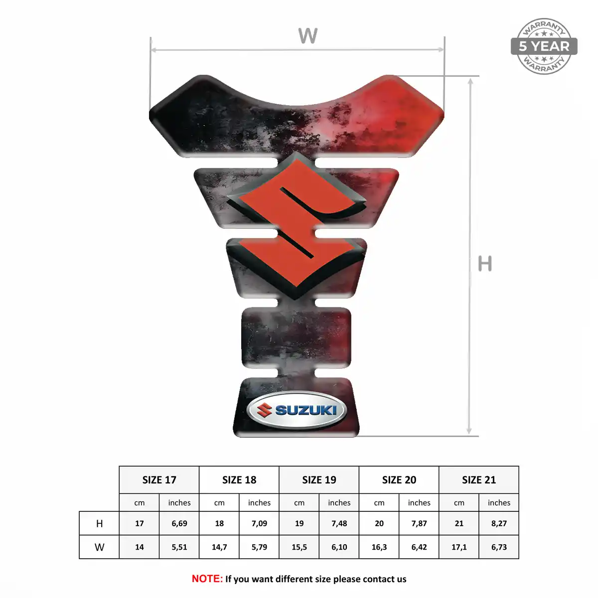 Suzuki Tank Pads Fuse Motorbike Prime Quality