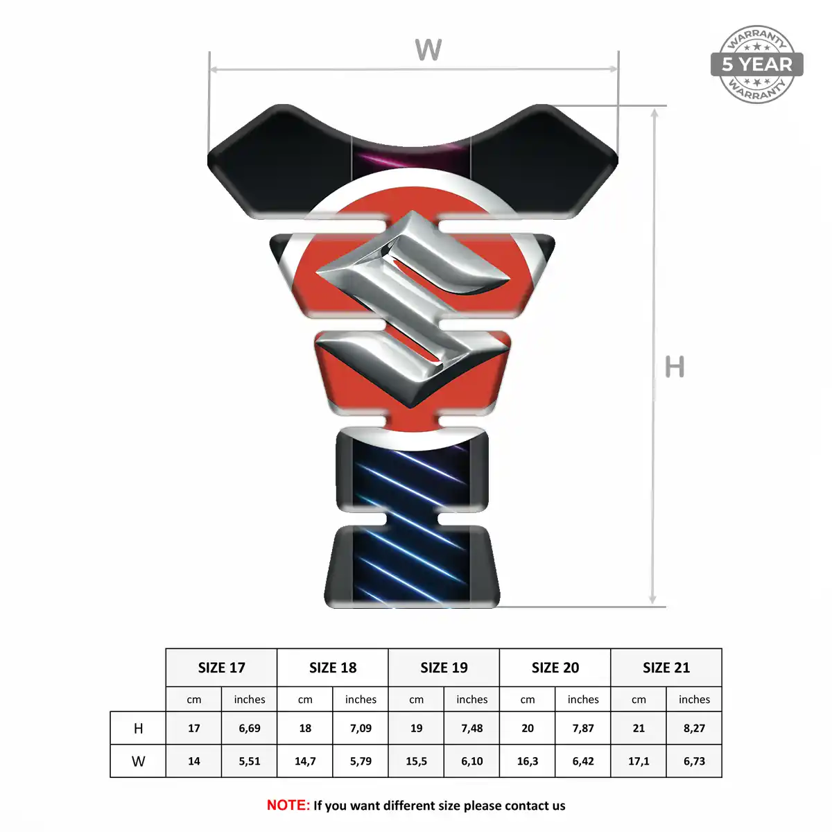 Suzuki Tank Pads Fuse Motorcycle Deluxe Edition