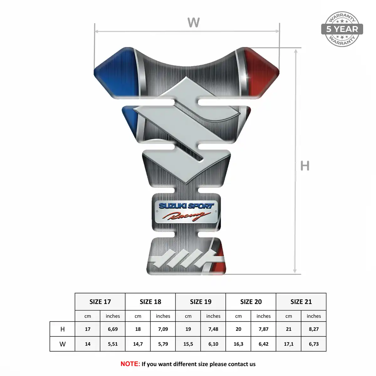 Suzuki Tank Pads Guards Motorbike Prestige Line