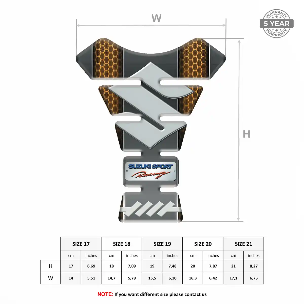 Suzuki Tank Pads Guards Motorbike Refined Design