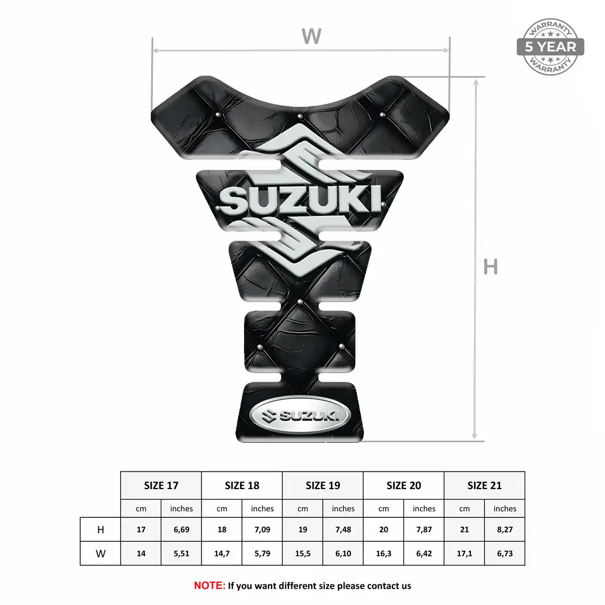 Suzuki Tank Pads Guards Motorbike Sleek Style