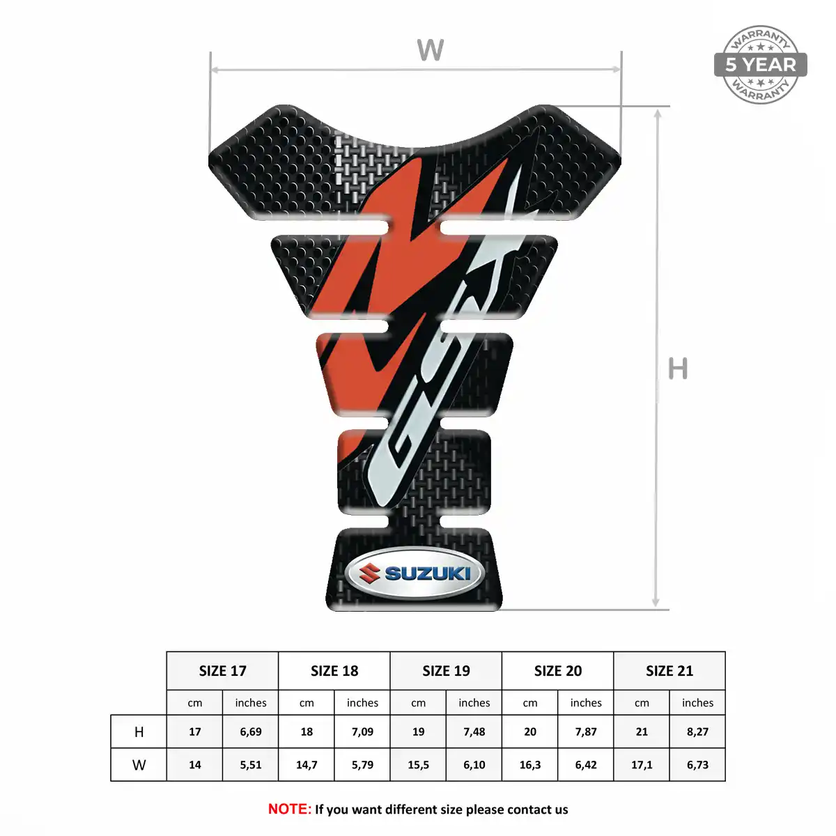 Suzuki Tank Pads Guards Motorcycle Refined Design