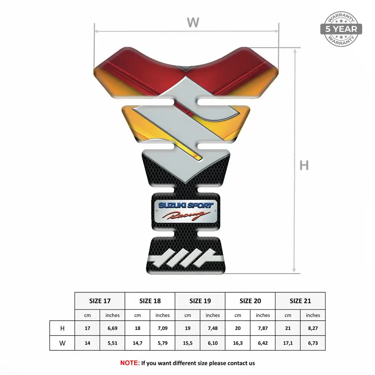 Suzuki Tank Pads Motorbike Elite Finish