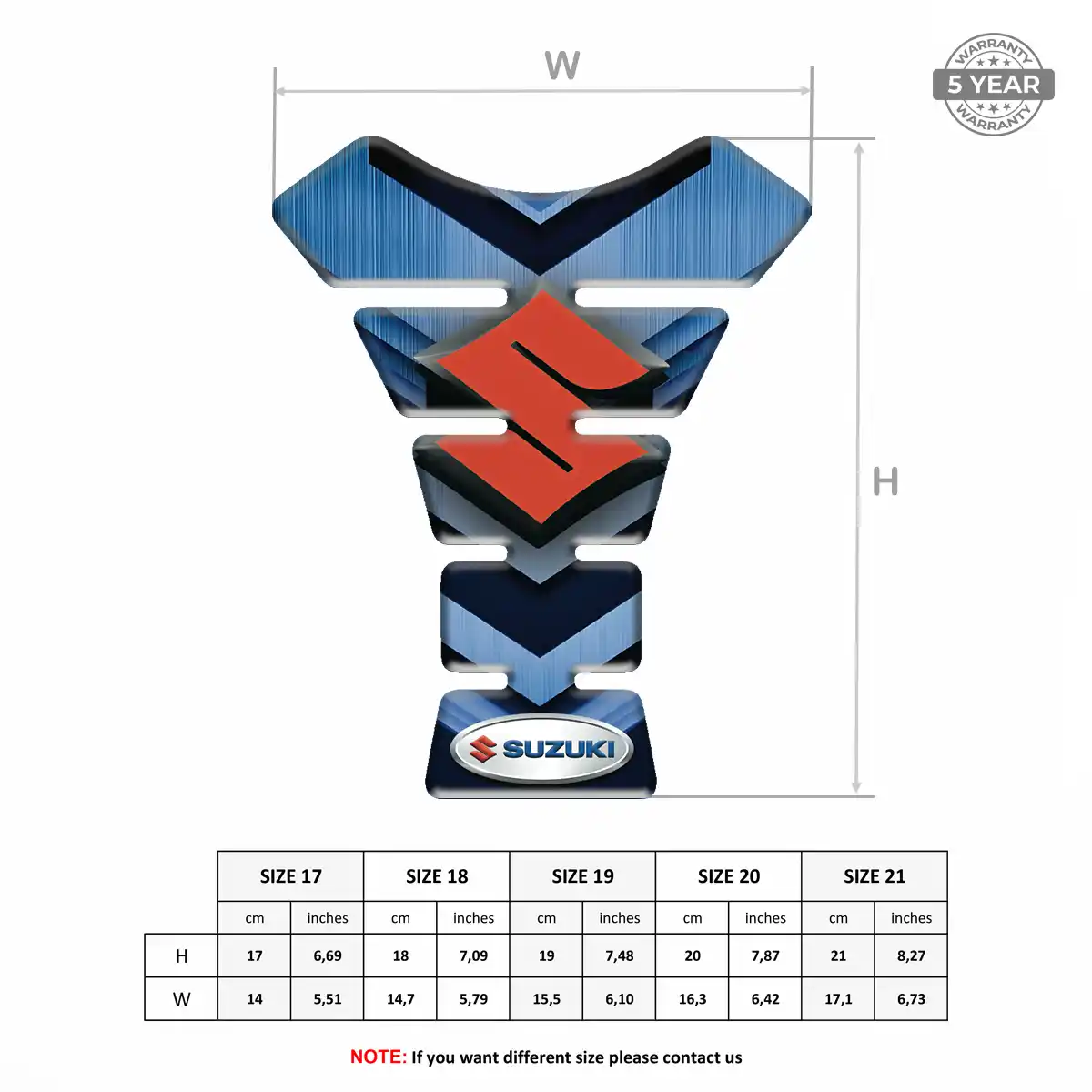 Suzuki Tank Pads Motorbike Prestige Line