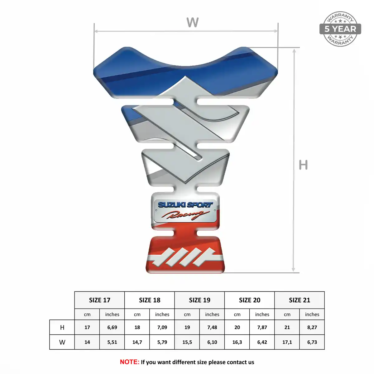 Suzuki Tank Pads Motorbike Signature Grade
