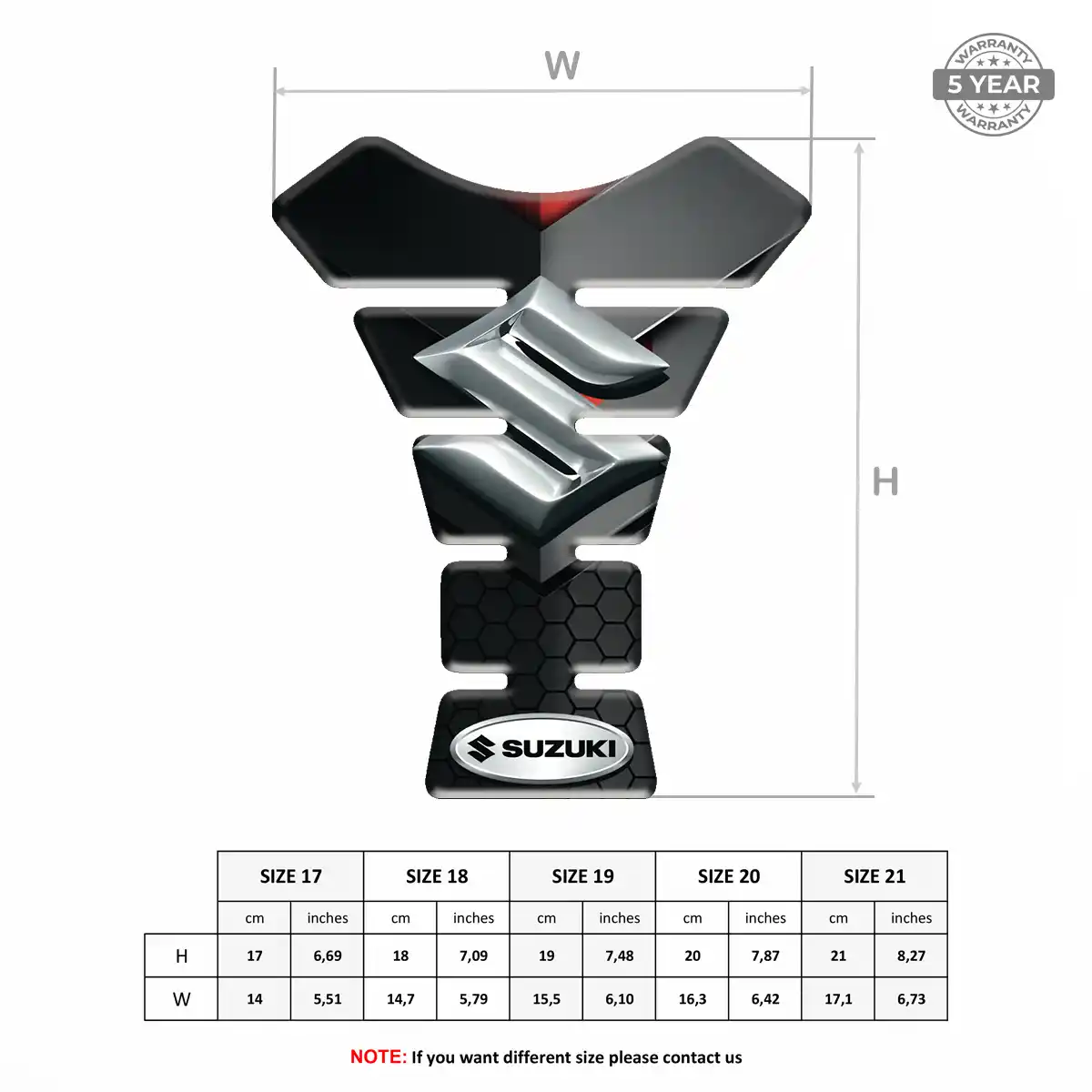 Suzuki Tank Pads Motorcycle Elite Finish