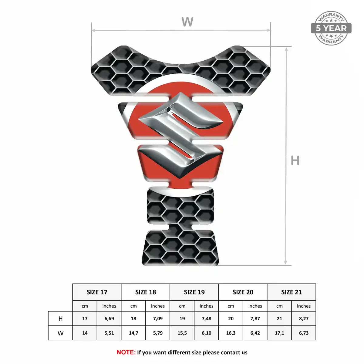 Suzuki Tank Pads Motorcycle Sleek Style