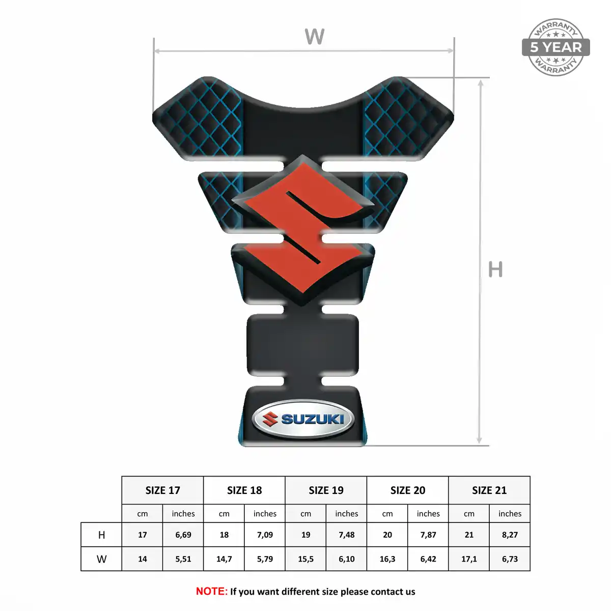 Suzuki Tank Pads Protector Deluxe Edition