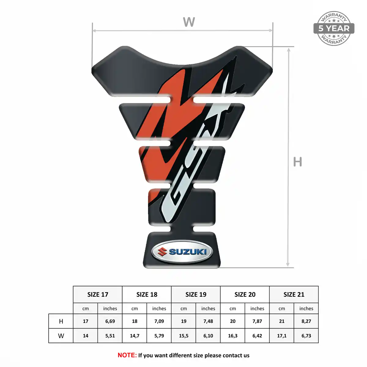 Suzuki Tank Pads Protector Motorbike Elite Edition