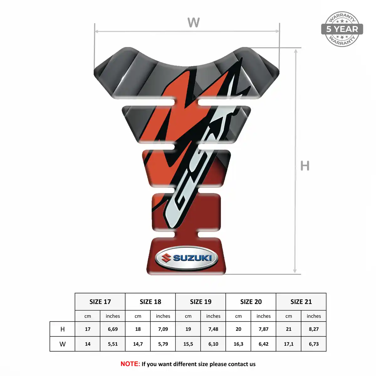 Suzuki Tank Pads Protector Motorbike Prestige Line