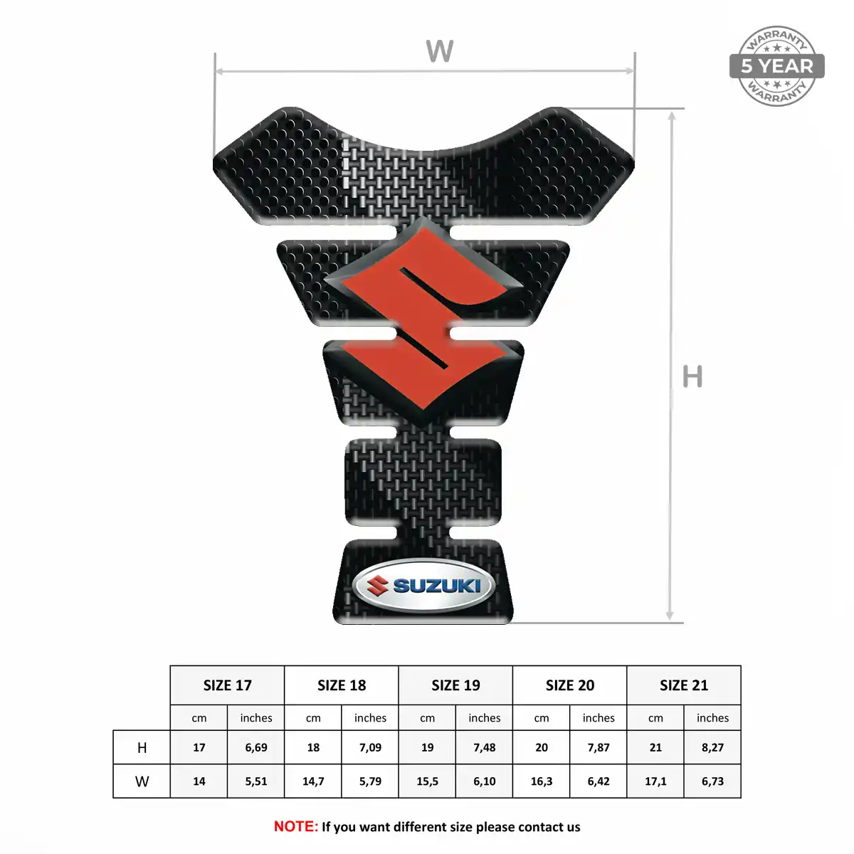 Suzuki Tank Pads Protector Motorbike Refined Design