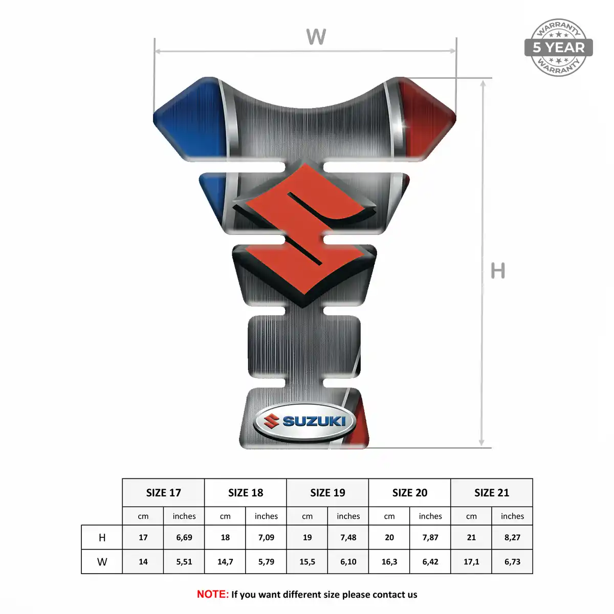 Suzuki Tank Pads Protector Motorbike Sleek Style