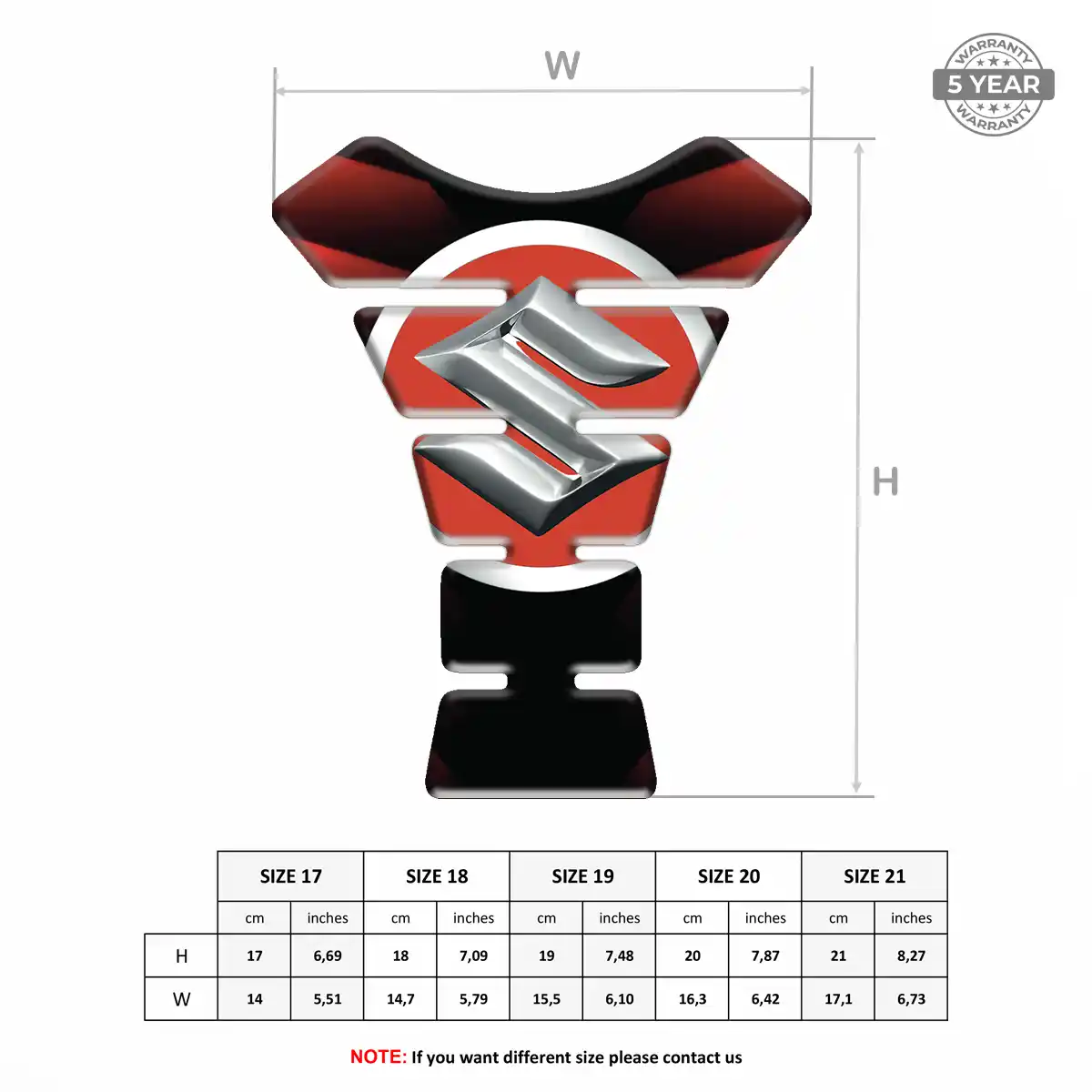 Suzuki Tank Pads Refined Design
