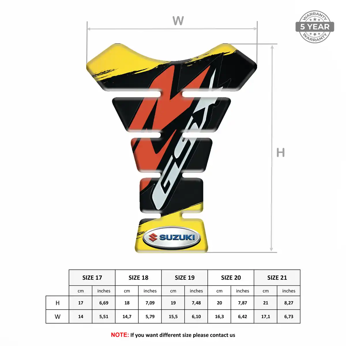 Suzuki Tank Protector Fuse Motorcycle Signature Grade