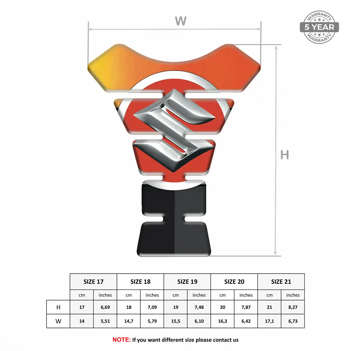 Suzuki Tank Protector Guard Sleek Style