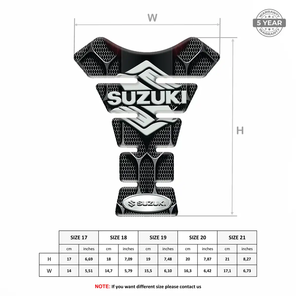 Suzuki Tank Protector Guards Motorcycle Refined Design