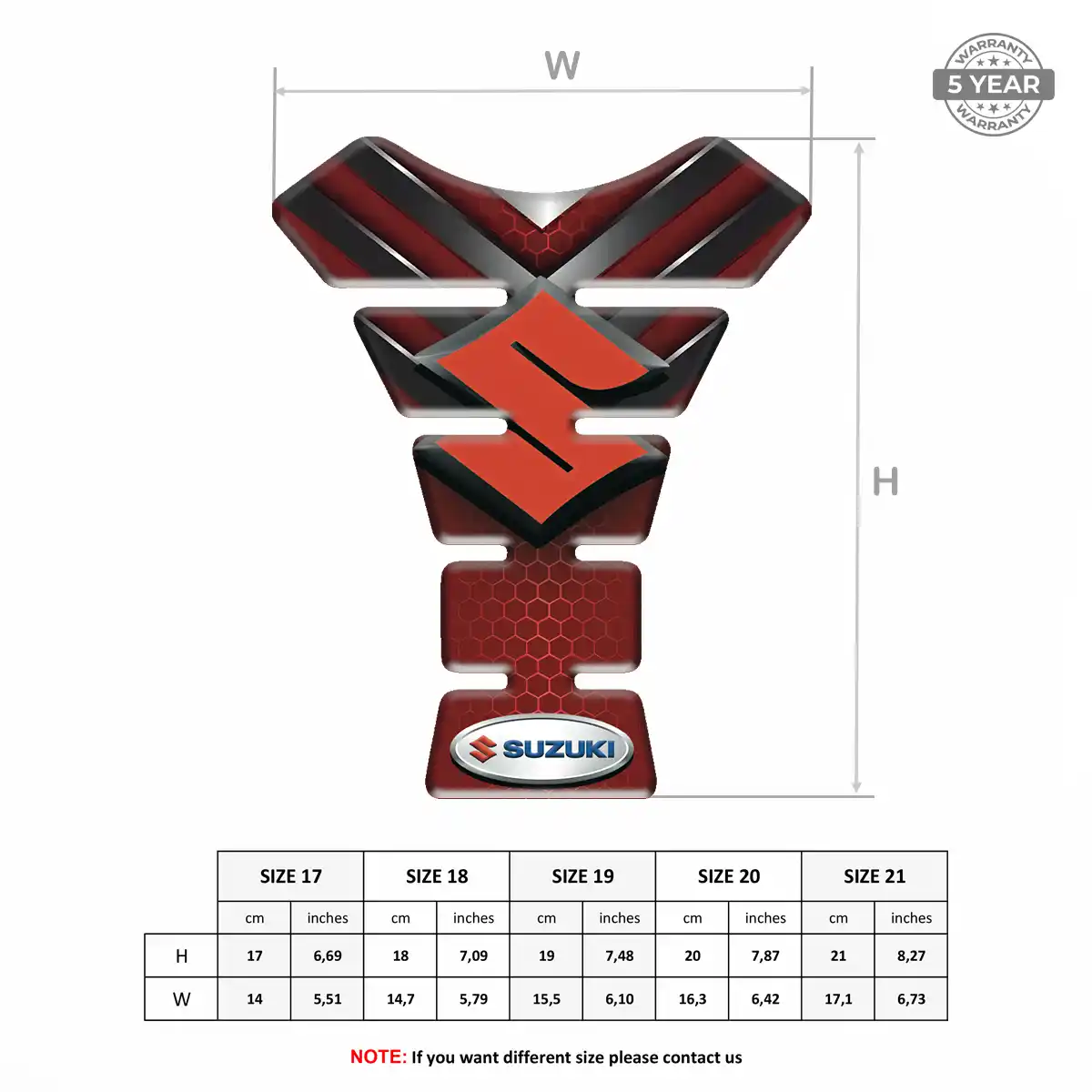 Suzuki Tank Protector Motorbike Superior Craft