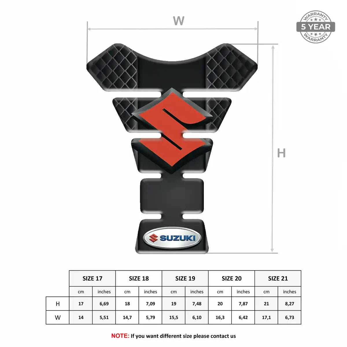 Suzuki Tank Protector Pad Motorbike Prestige Line