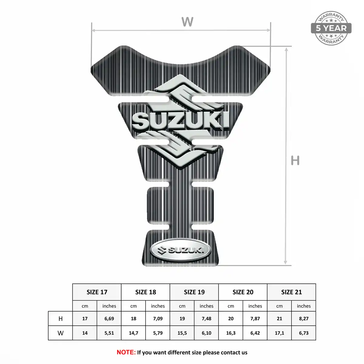 Suzuki Tank Protector Pad Motorbike Superior Craft