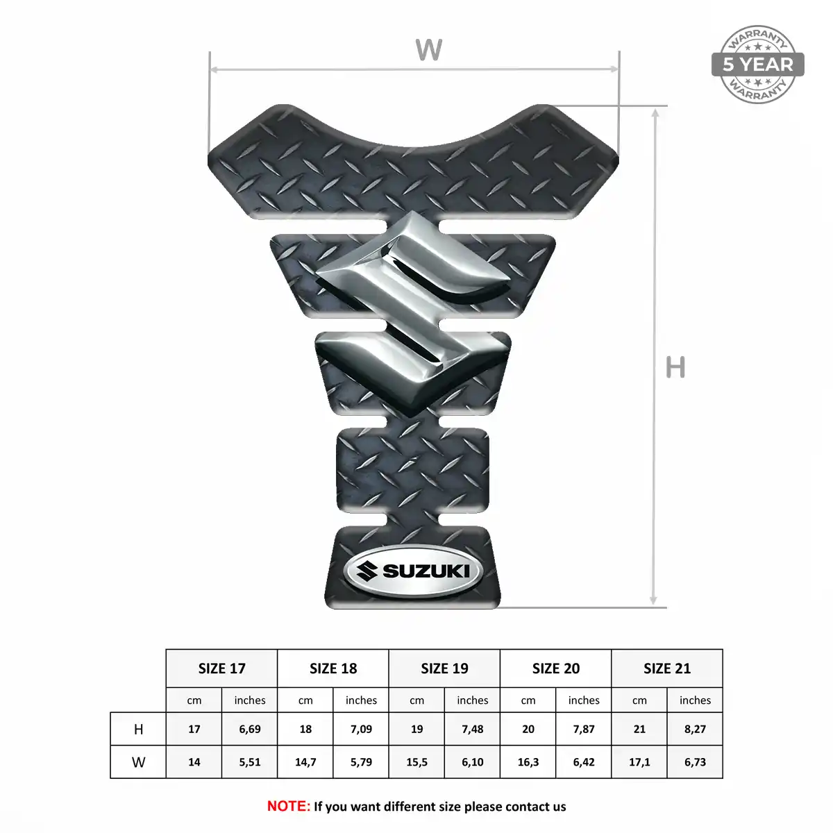Suzuki Tank Protector Pad Motorcycle Elite Finish