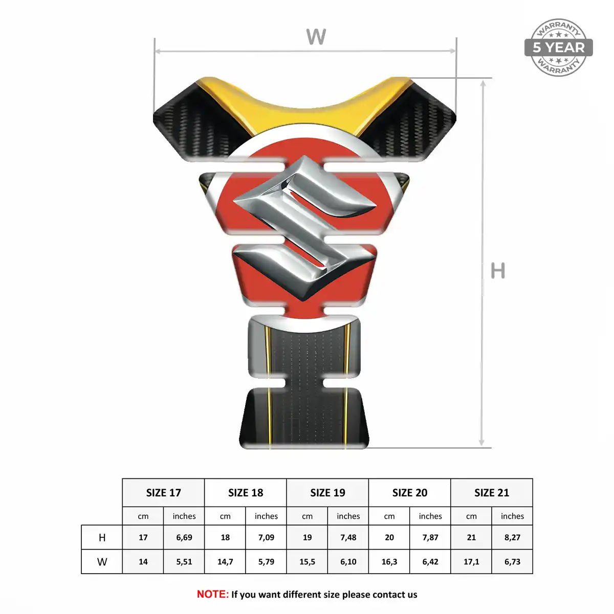 Suzuki Tank Protector Pad Motorcycle Refined Design