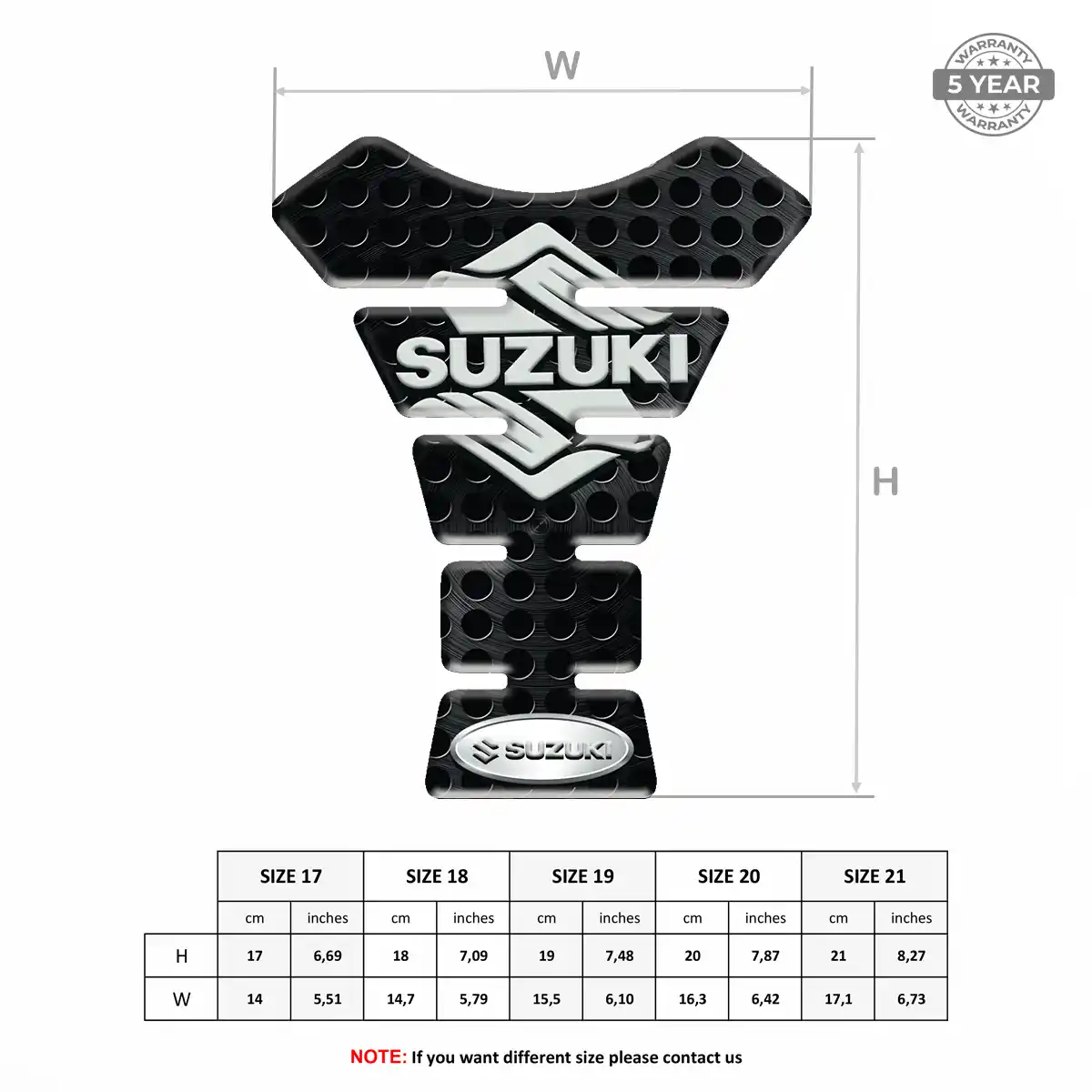 Suzuki Tank Protector Pad Motorcycle Signature Grade