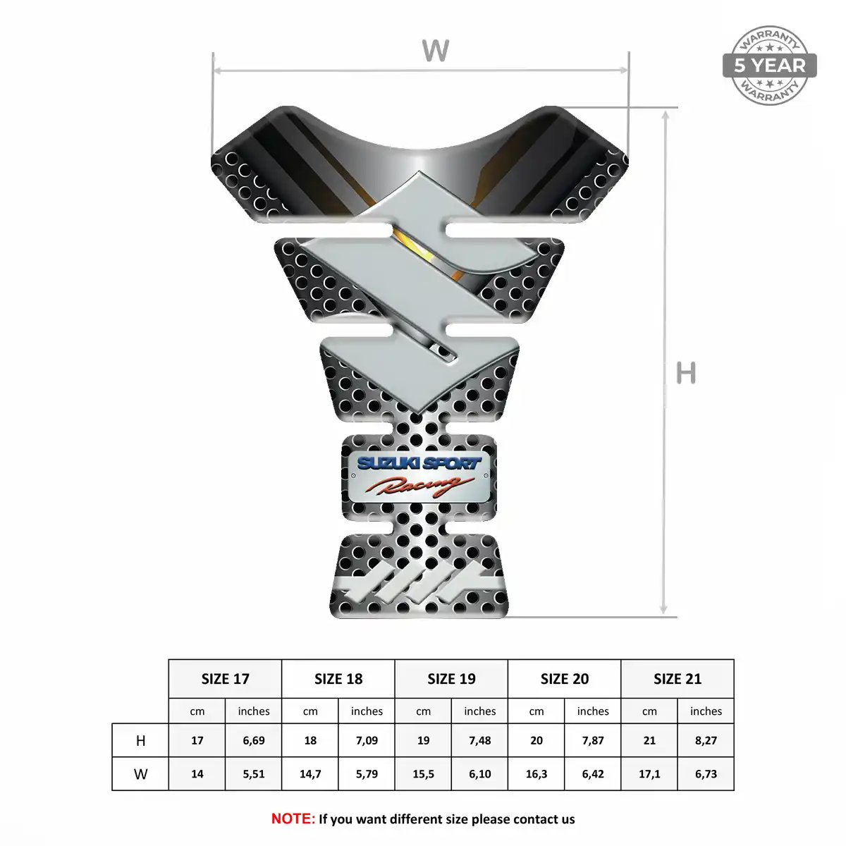 Suzuki Tank Protector Pad Motorcycle Sleek Style