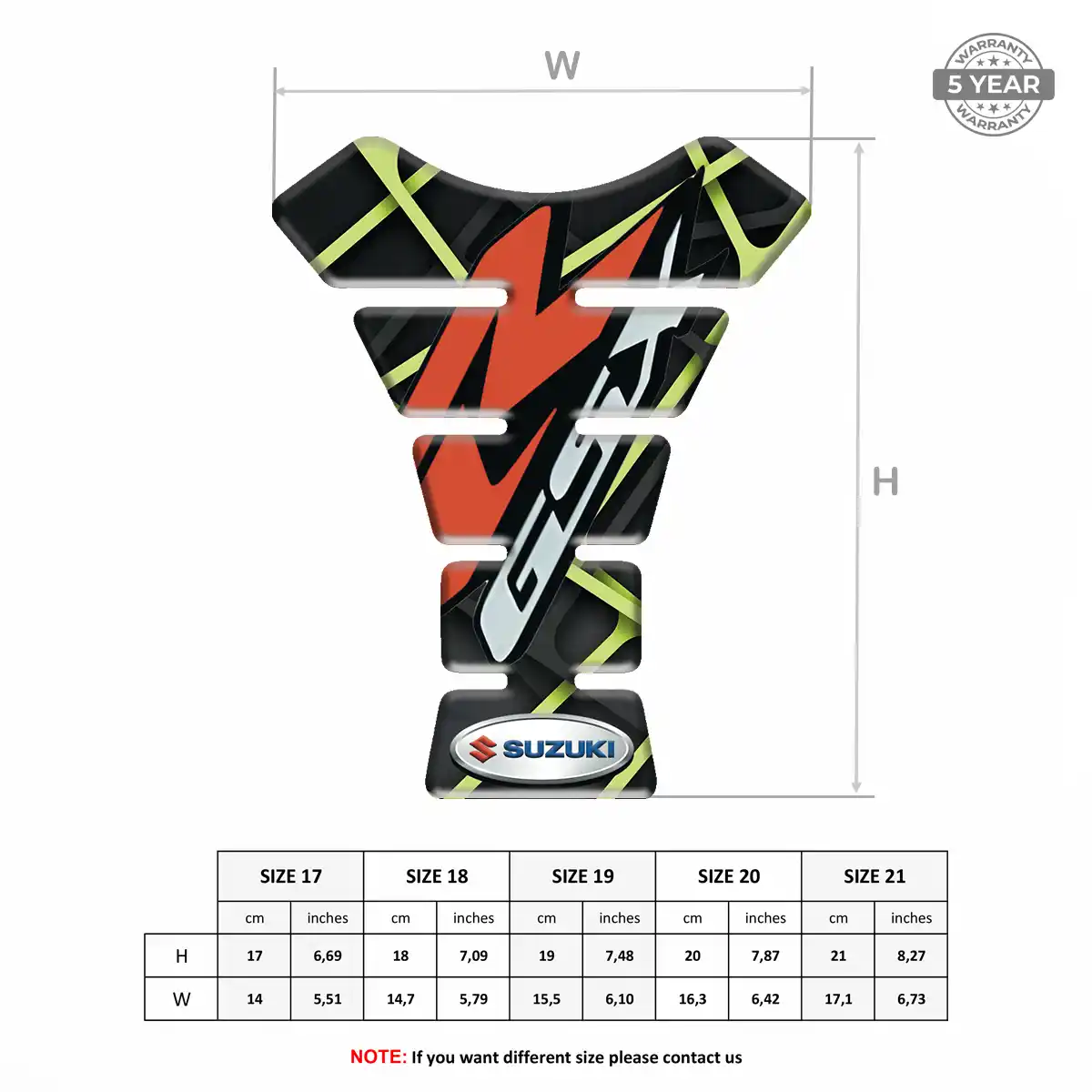 Suzuki Tank Protector Pad Motorcycle Superior Craft
