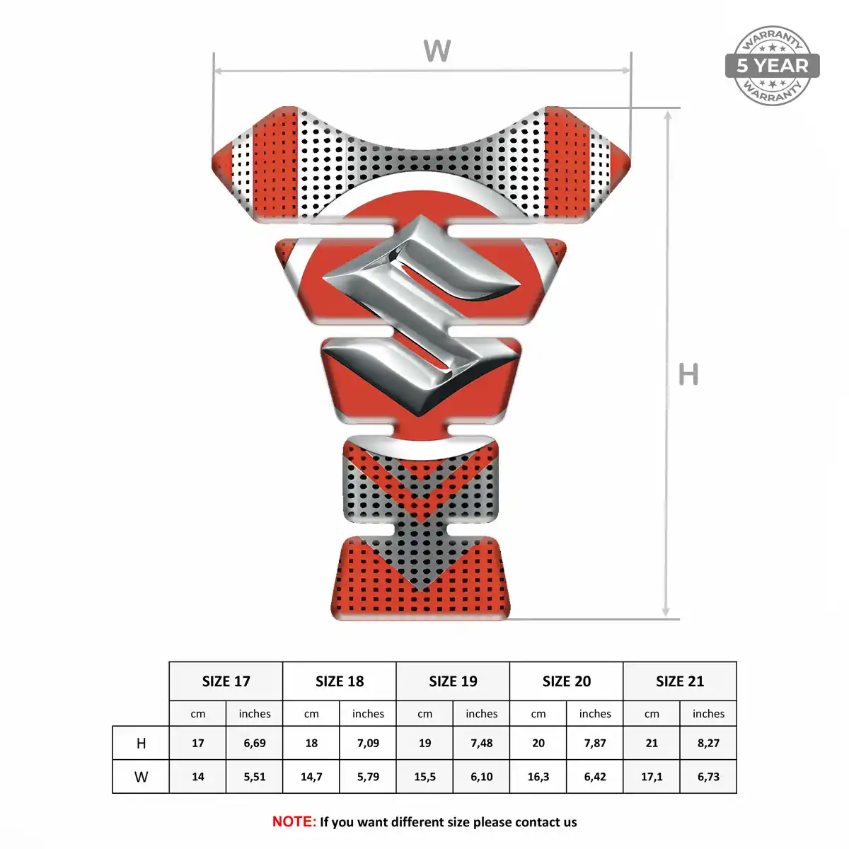Suzuki Tank Protector Pads Motorbike Elite Finish