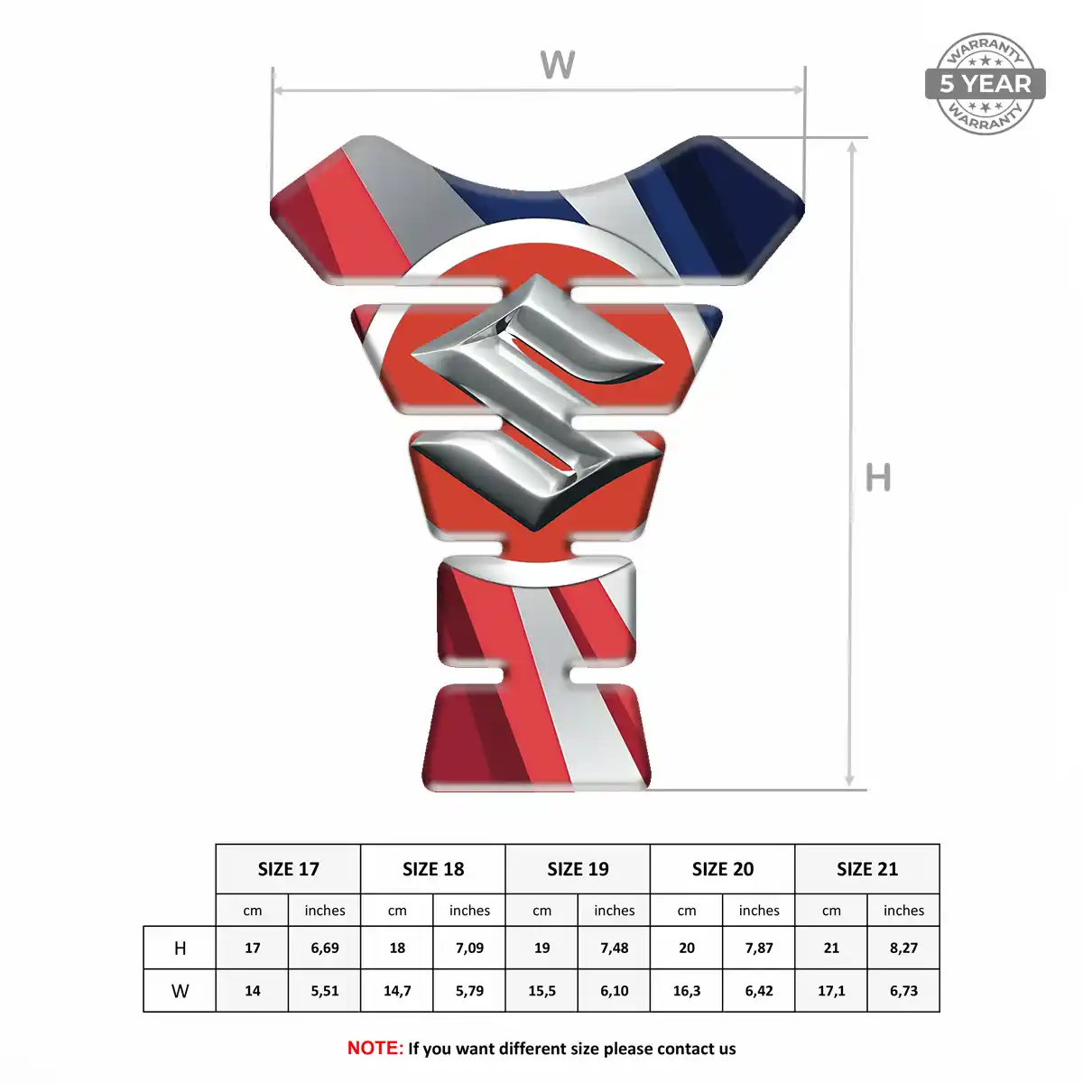 Suzuki Tank Protector Pads Motorbike Prestige Line