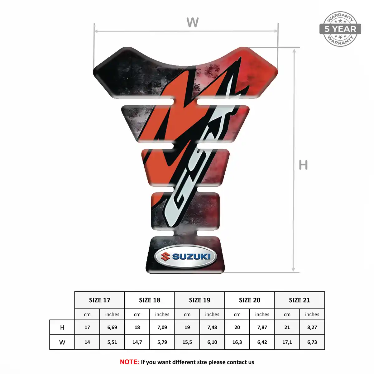 Suzuki Tank Protector Pads Motorbike Refined Design