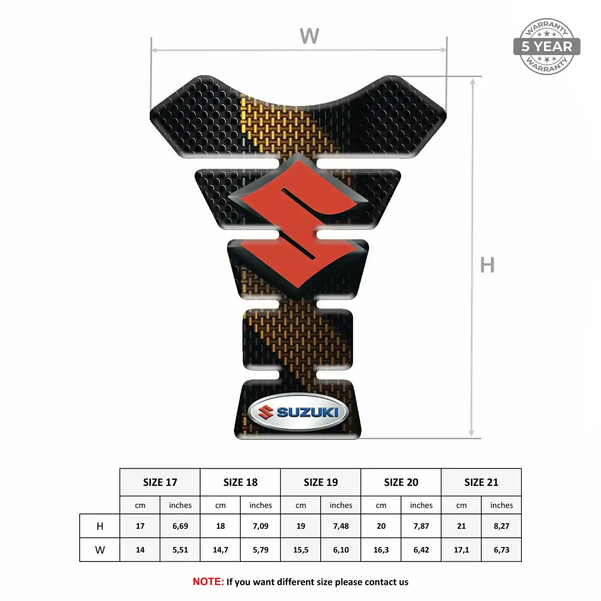 Suzuki Tank Protector Pads Motorbike Sleek Style